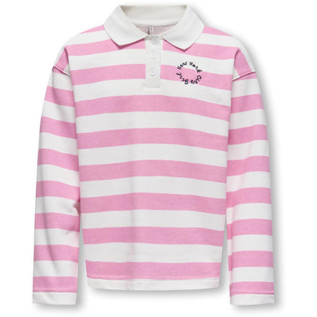 kids ONLY Begonia Pink White Alyssum Kogesther L/S Polo Emb Vd Swt