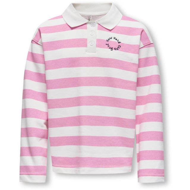 kids ONLY Begonia Pink White Alyssum Kogesther L/S Polo Emb Vd Swt
