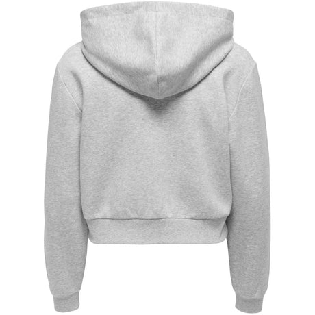 kids ONLY Light Grey Melange Kogsweat L/S Hættetrøje Zip Swt
