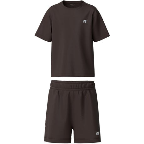 Name It Chocolate Martini Nkndemu Ss Nreg Shorts Sæt