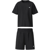 Name It Black Nkndemu Ss Nreg Shorts Sæt