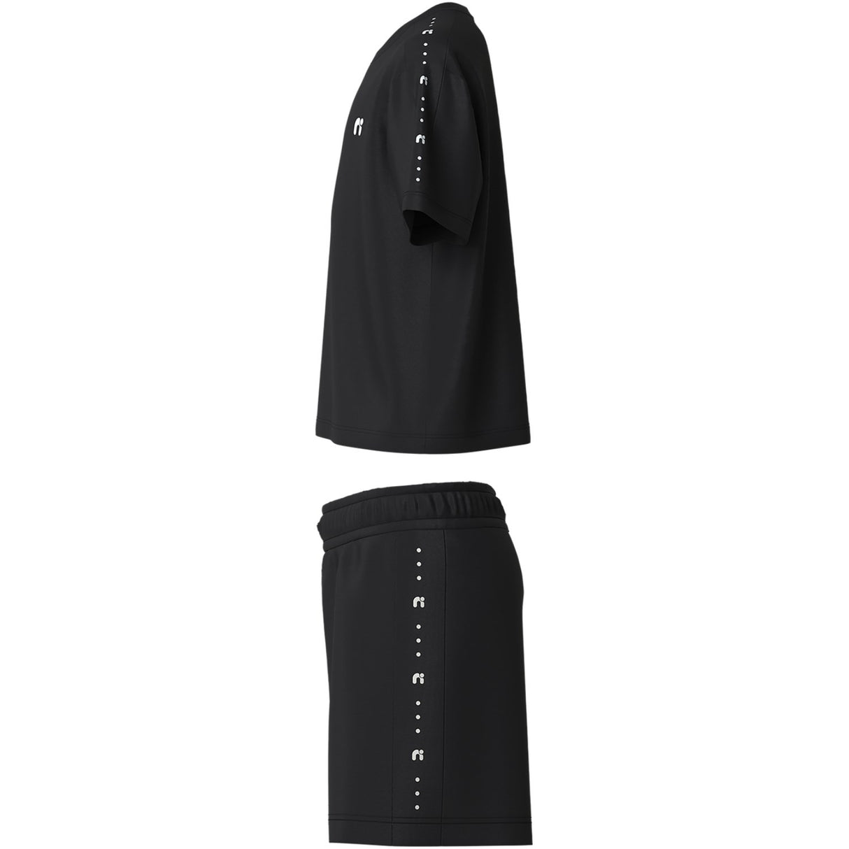 Name It Black Nkndemu Ss Nreg Shorts Sæt