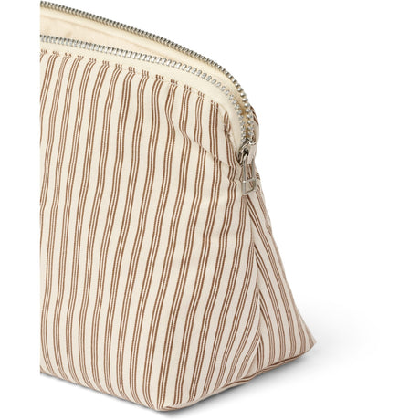 Studio Feder Brown Beach Stripe Celia Mini Toilettaske Bomuld