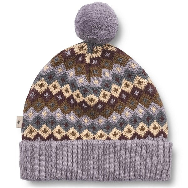 Wheat Beanie Strik Nolo Multi Lavender 2