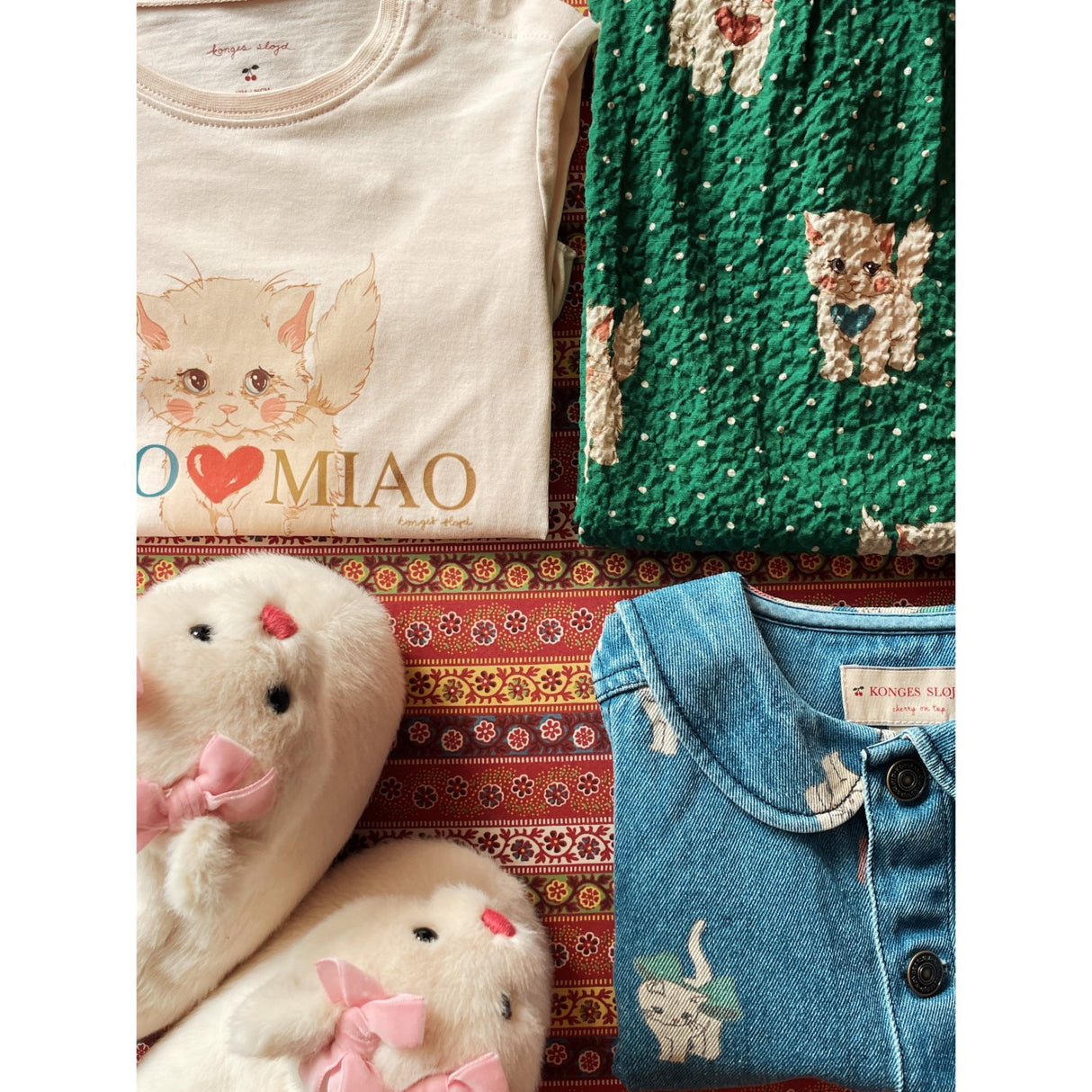 Konges Sløjd Ciao Miao Kitty Flæse Tee GOTS