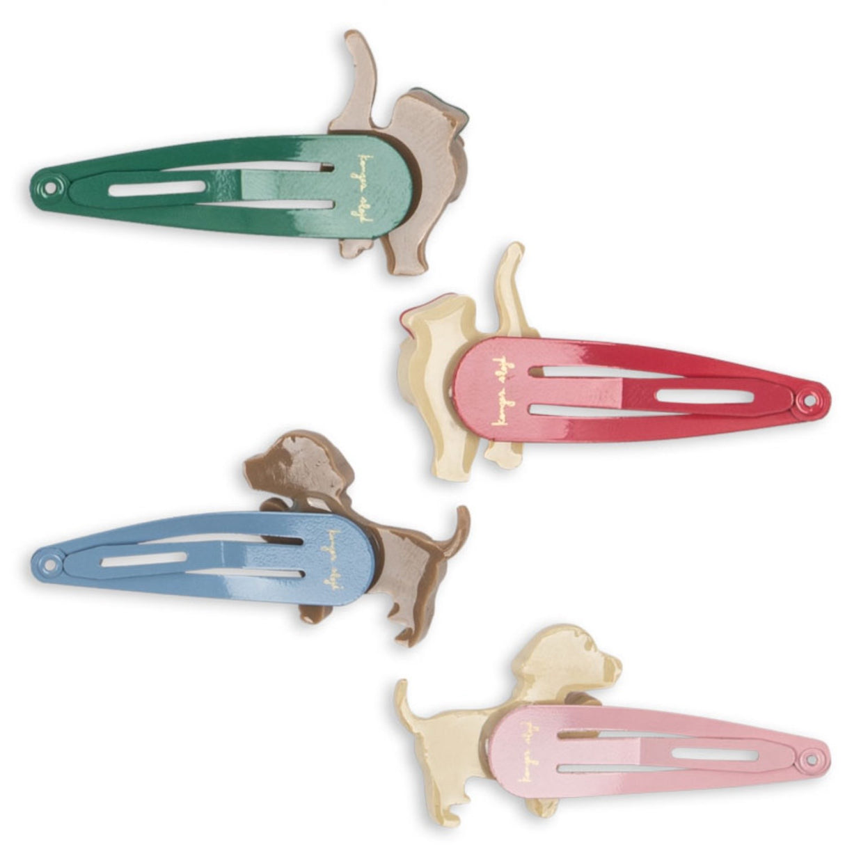 Konges Sløjd Multi 4 Pak Cats & Dogs Hair Clip