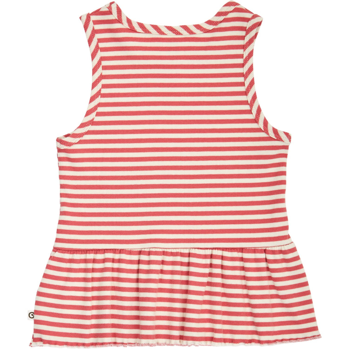Müsli Mineral Red/ Tofu Rib Stripe Peplum Top