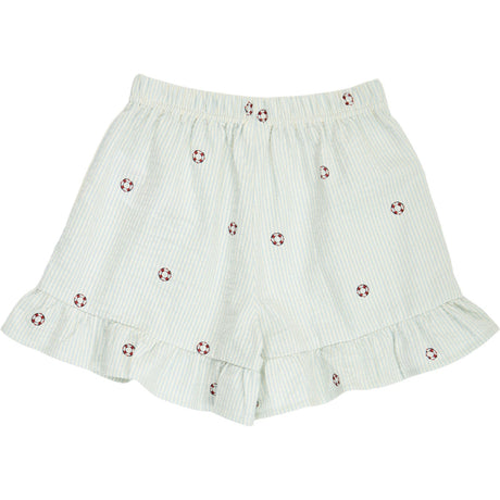 Müsli Tofu/ Ocean/ Mineral Red Seersucker Stripe Flæse Shorts