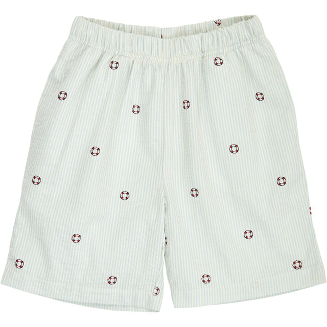 Müsli Tofu/ Ocean/ Mineral Red Seersucker Stripe Shorts