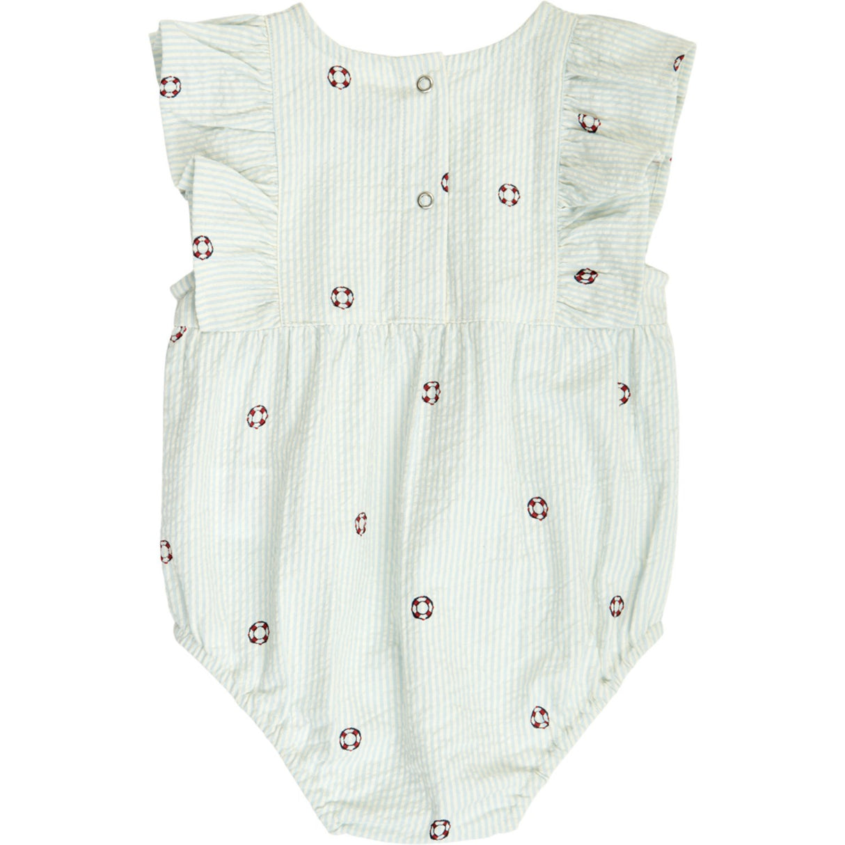 Müsli Tofu/ Ocean/ Mineral Red Seersucker Stripe Flæse S/S Body