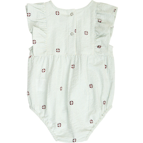 Müsli Tofu/ Ocean/ Mineral Red Seersucker Stripe Flæse S/S Body