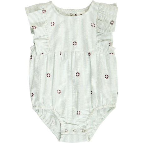 Müsli Tofu/ Ocean/ Mineral Red Seersucker Stripe Flæse S/S Body