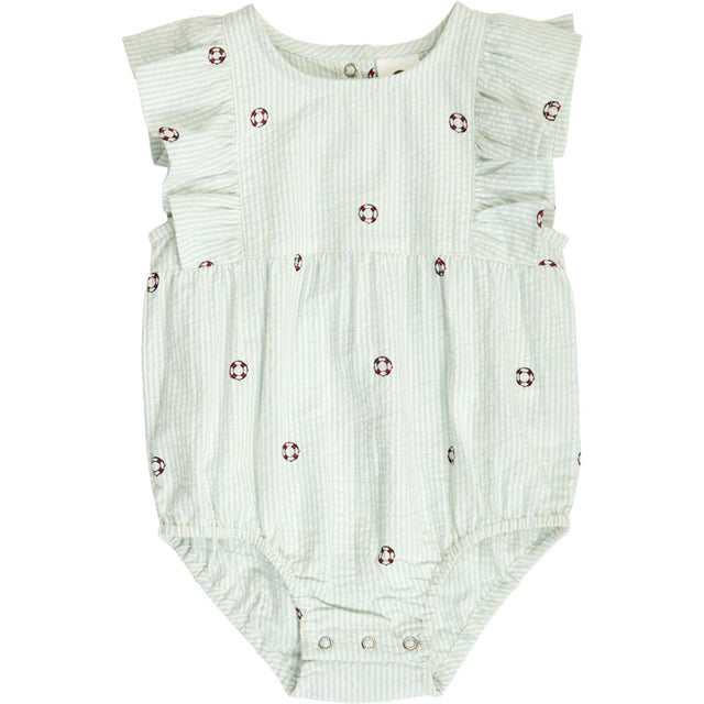 Müsli Tofu/ Ocean/ Mineral Red Seersucker Stripe Flæse S/S Body