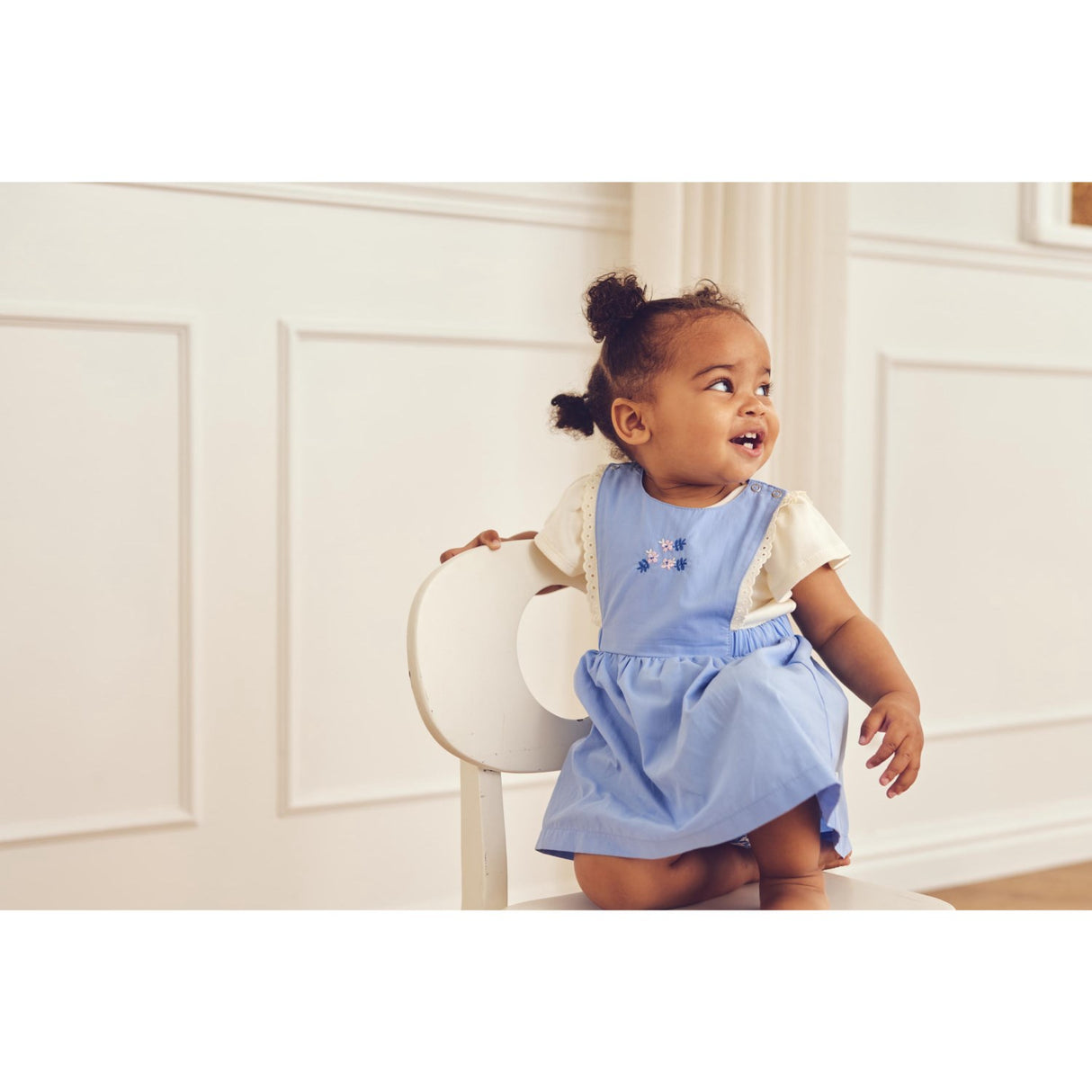 Müsli Shell Blue Spring Pinafore Kjole Baby