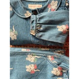 Konges Sløjd Bow Kitty Denim Magot Slit Bukser GOTS