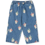 Konges Sløjd Bow Kitty Denim Magot Slit Bukser GOTS