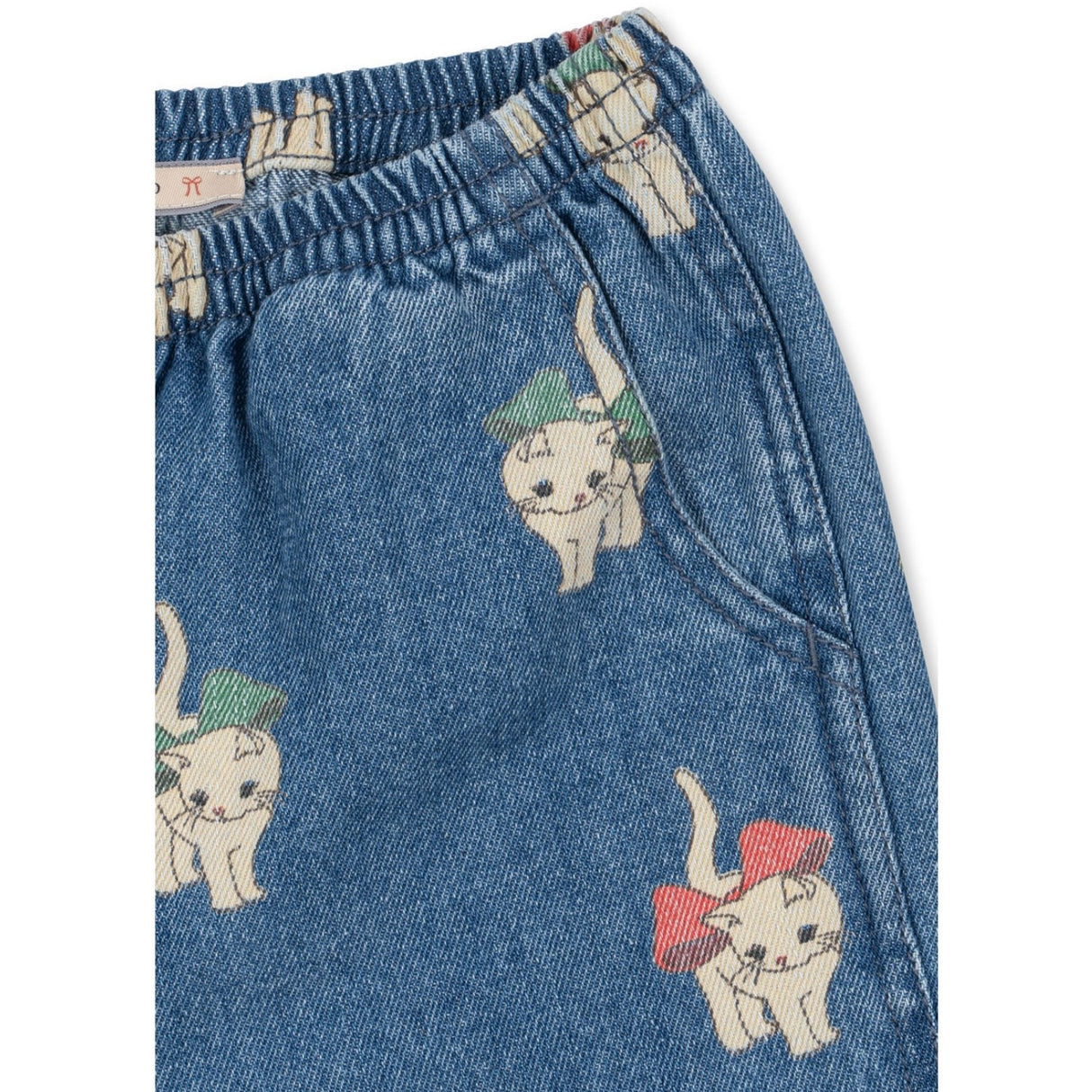 Konges Sløjd Bow Kitty Denim Magot Slit Bukser GOTS