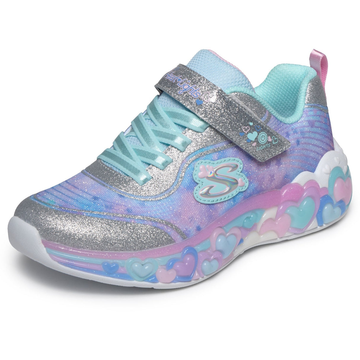 Skechers Silver S-Lights: Eternal Heart Lights