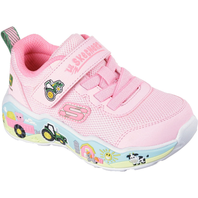 Skechers Pink John Deer Play Scene - Farm Girlie