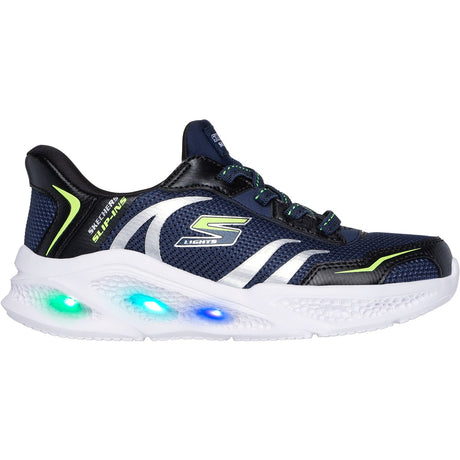 Skechers Navy Slip-Ins: S-Lights: Meteor-Lights - Brisk-Beams