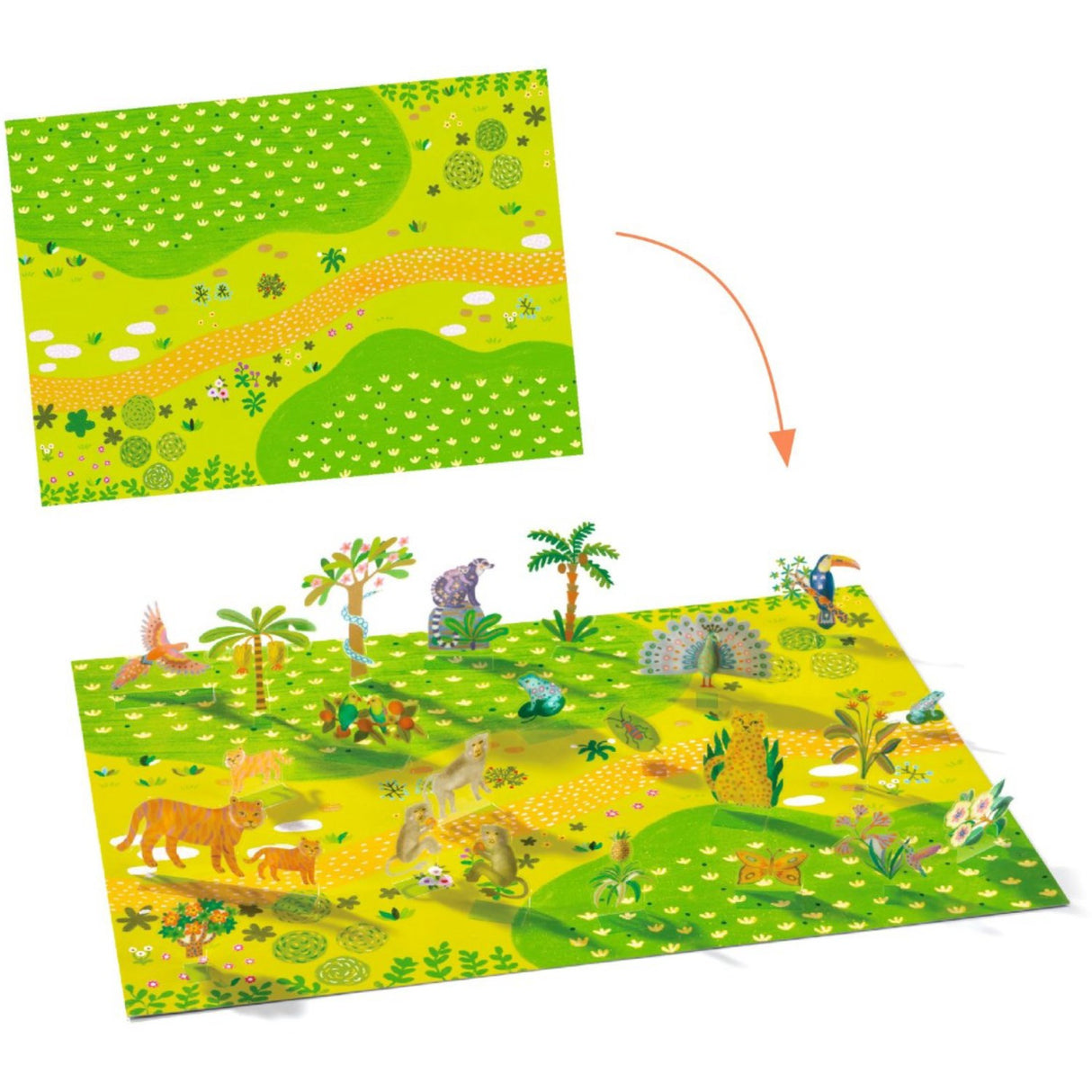 Djeco Kreativ Stående Klistermærker, Dyr