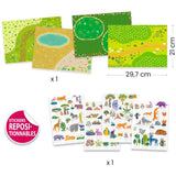 Djeco Kreativ Stående Klistermærker, Dyr