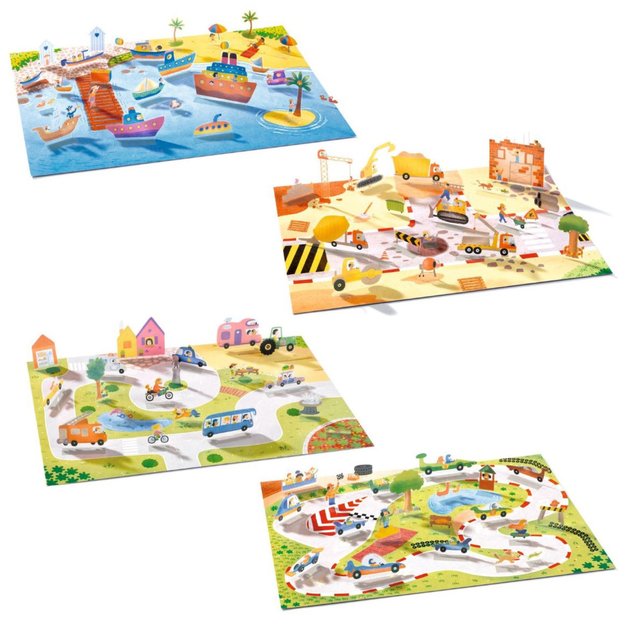 Djeco Kreativ Stående Klistermærker, Biler