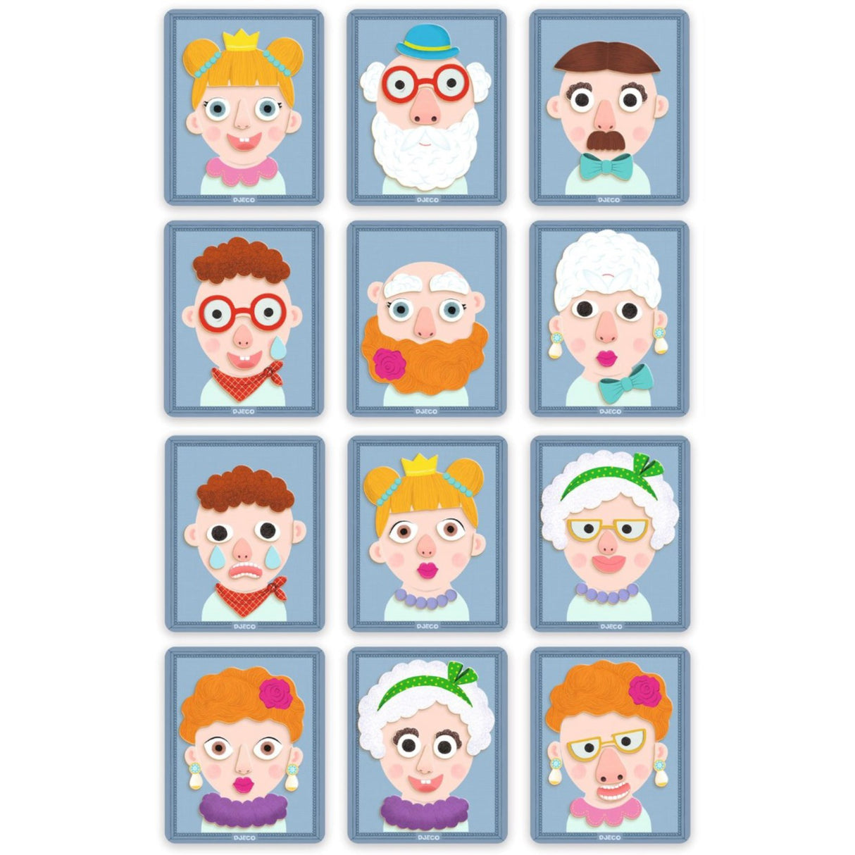 Djeco Inzebox Magnet Leg, Portrætter