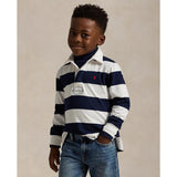 Polo Ralph Lauren White/Cruise Navy Rugby Polo T-Shirt