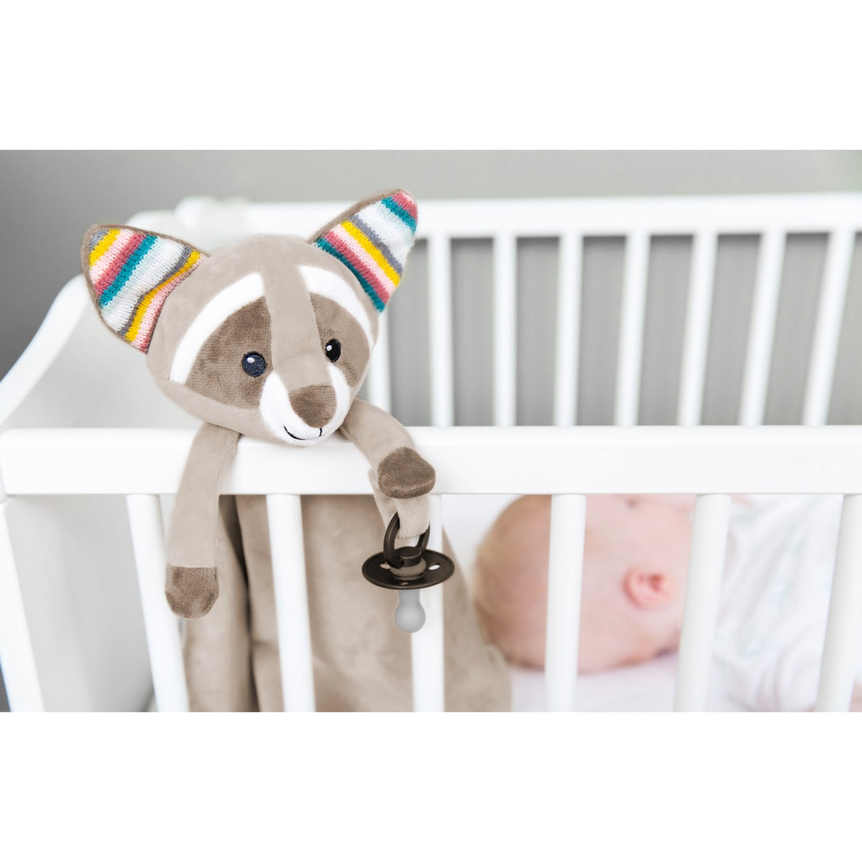 Zazu Brown Robin The Racoon Comforter With Sound