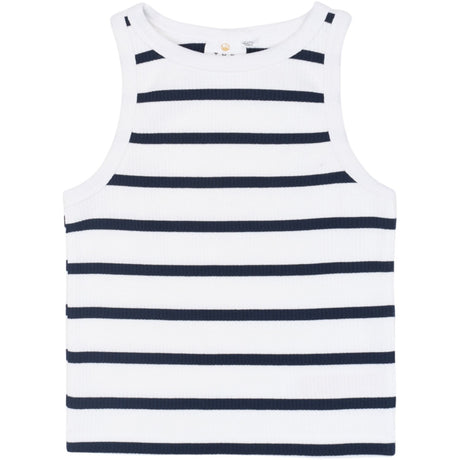 The New Navy Blazer Striped Tntish S_L Rib Top
