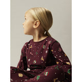 Name It Jule Nattøj sæt Burgundy Xmas AOP