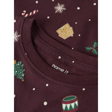 Name It Jule Nattøj sæt Burgundy Xmas AOP