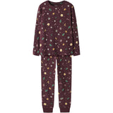 Name It Jule Natsæt Burgundy Xmas AOP