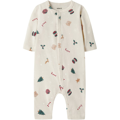 Name It Jule Natdragt Whitecap Gray Xmas AOP