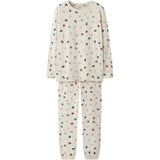 Name It Jule Nattøj sæt Voksen Whitecap Gray Xmas AOP
