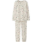 Name It Jule Nattøj sæt Voksen Whitecap Gray Xmas AOP