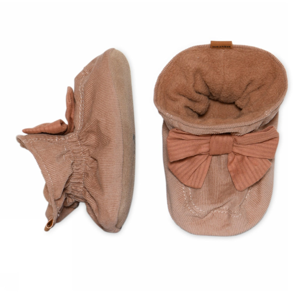 MELTON Tawny Brown Sløjfe Textile Slippers