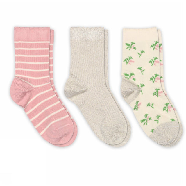 Mp Danmark Silver Pink Thora Strømper - 3-pack