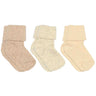 Mp Danmark Creme Melange Bomuld Rib Baby Strømper - 3-pack