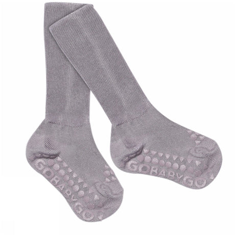 Gobabygo Lavender Gray Non-Slip Strømper Viscose-bamboo