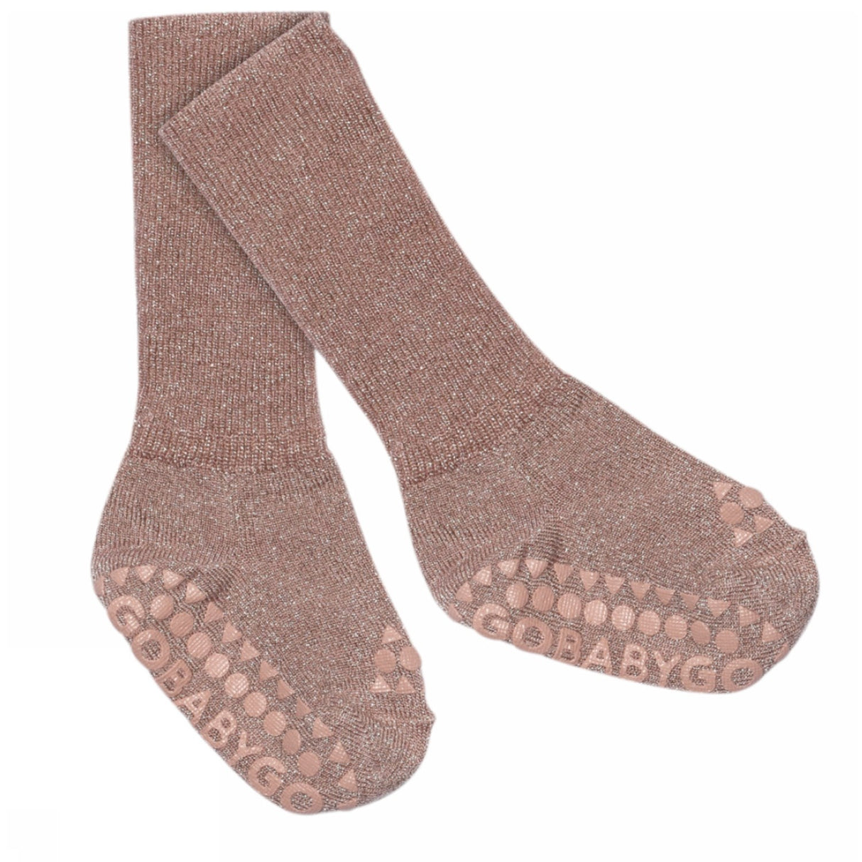 Gobabygo Woodrose Non-Slip Strømper - Glitter