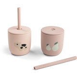 DonebyDeer Tiny Farm Powder Silikone Sugerørskop 2-Pak