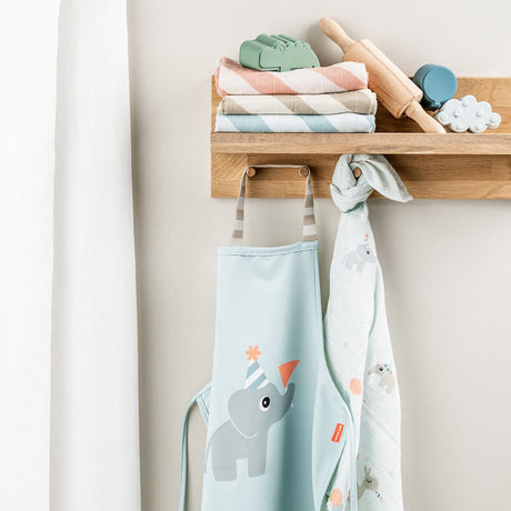 DonebyDeer Celebration Blue Vandtæt Børneforklæde