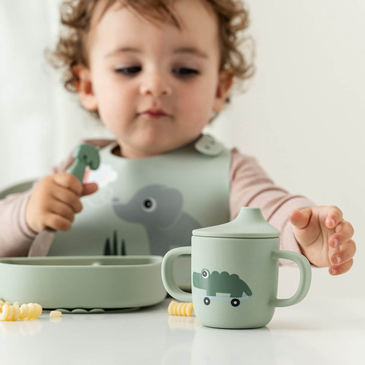 DonebyDeer Playground Green Silikone Tudkop 2 Håndtag