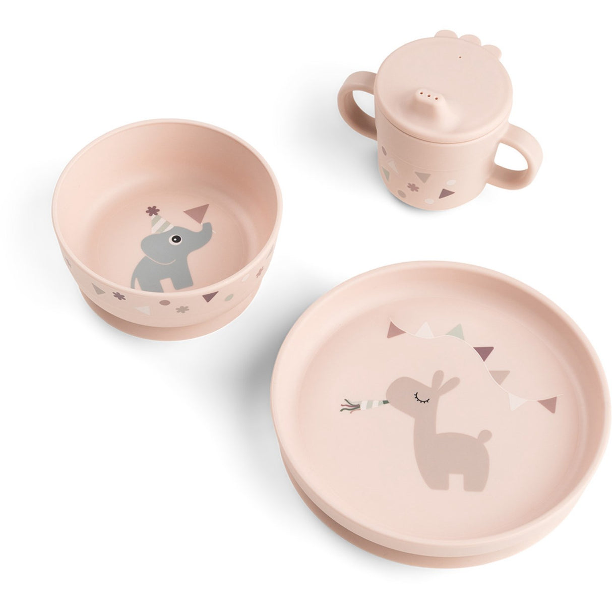 DonebyDeer Celebration Powder Foodie Spisesæt Med Sugekop