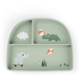DonebyDeer Playground Green Stick&Stay Inddelt Tallerken