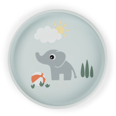 DonebyDeer Playground Blue Silikone Stick&Stay Tallerken