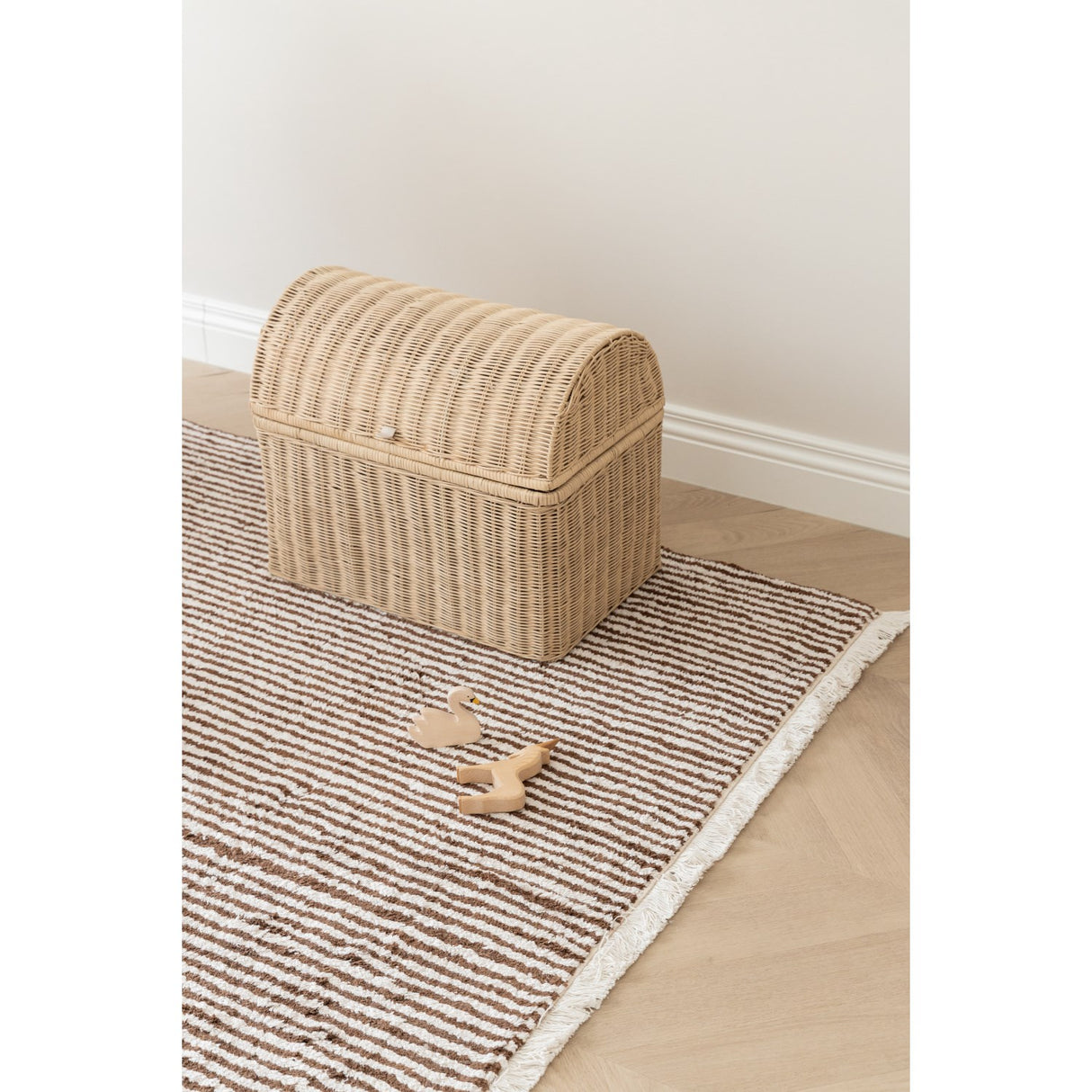 KAS Kopenhagen Brow & Nautral Brown Stripes Rug 120X160