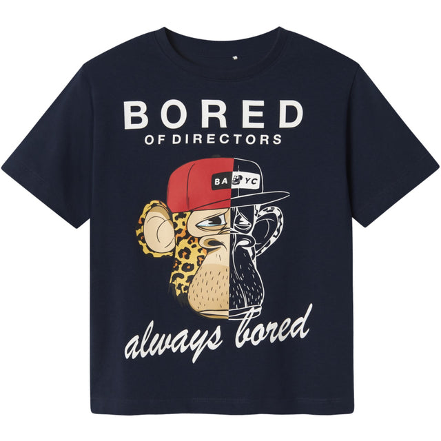 Name It Navy Blazer Nkmstuff Bod Ss Nreg Top Box Sky